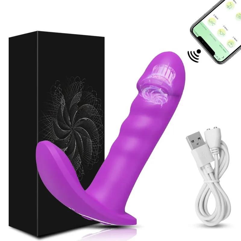 Vibrador de impulso para mulheres, vibrador telescópico rotativo, bluetooth, ponto g, estimulador de clitóris, brinquedo sexual, masturbação feminina — image 13
