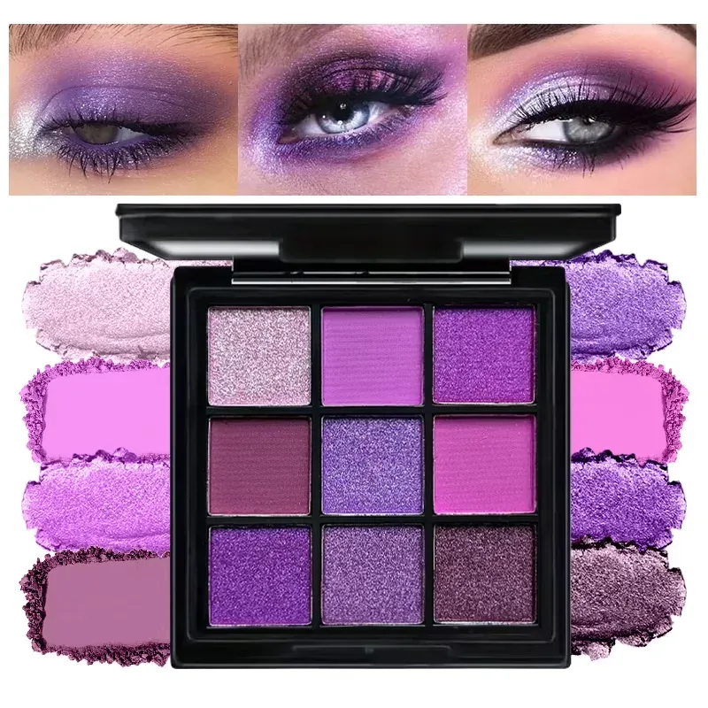 9-Grid Multi-color Eyeshadow Palette Glitter Pearlescent Matte Eye Shadow Shimmer Long Lasting Women Eye Makeup palette Cosmetic