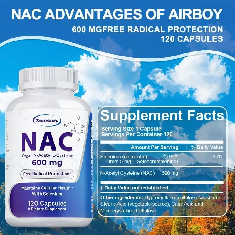 NAC - Promotes Cleansing Detoxification and Repair Reduces Lipids Brightens Skin Improves Joints and Hair and Anti-aging