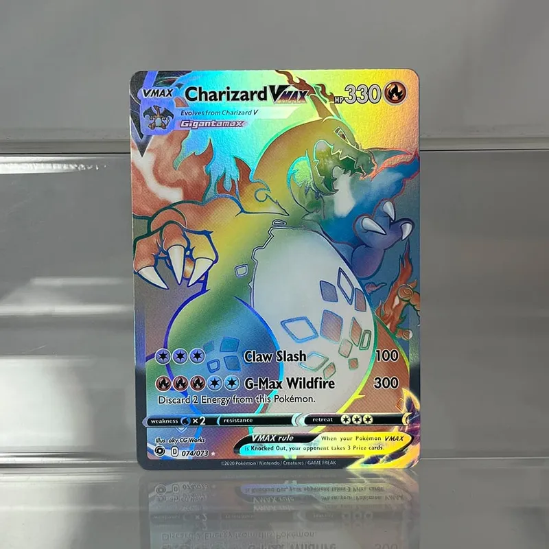 箔 PKM 單卡皮卡丘噴火龍 EX 泡泡喵遊戲稀有收藏卡 PTCG 彩虹代理卡 — image 15