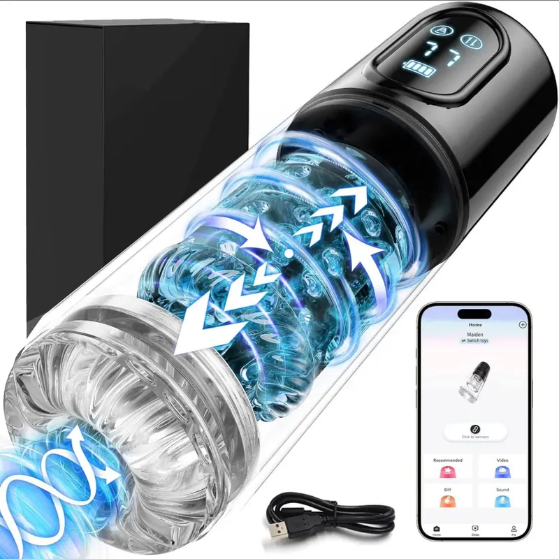 Pistão rotativo de alta velocidade, impulso automático, masturbador, vagina telescópica, boquete, masturbação, brinquedos sexuais para homens 18 — image 10
