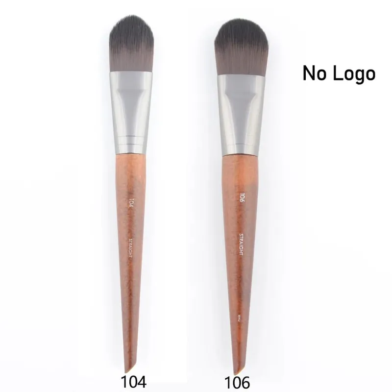 Pincel de maquiagem para base #108, creme bb plano líquido, madeira natural, máscara facial profissional, pincéis de maquiagem sintéticos, 1 peça — image 12