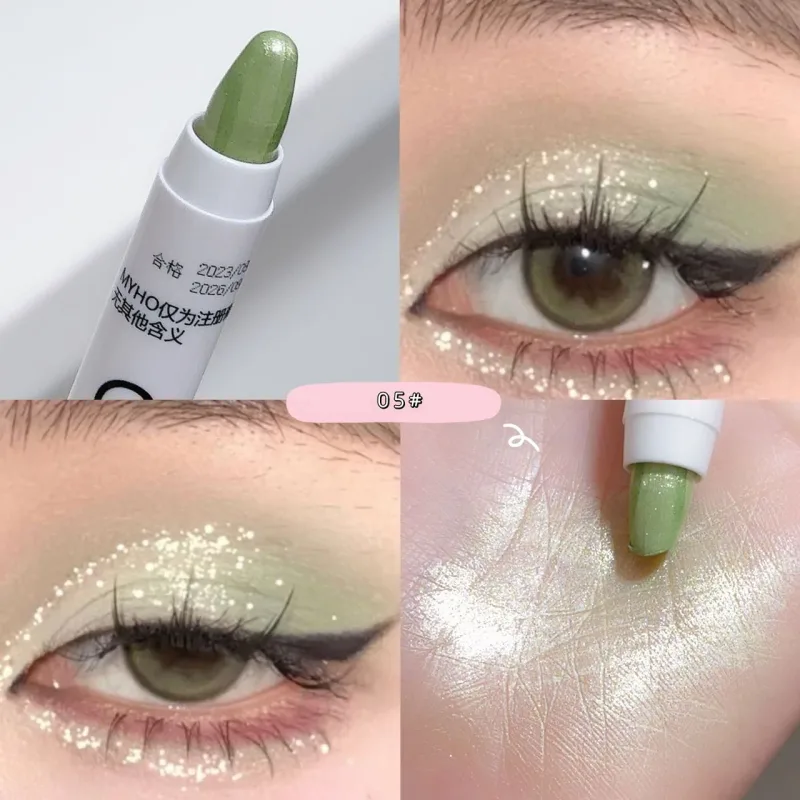 White Eyeliner Shiny Glitter Eyeshadow Stick Eyeliner Pen 13 Colors Matte Blue Purple Pink Eye Liner Makeup Brighten Silkworm