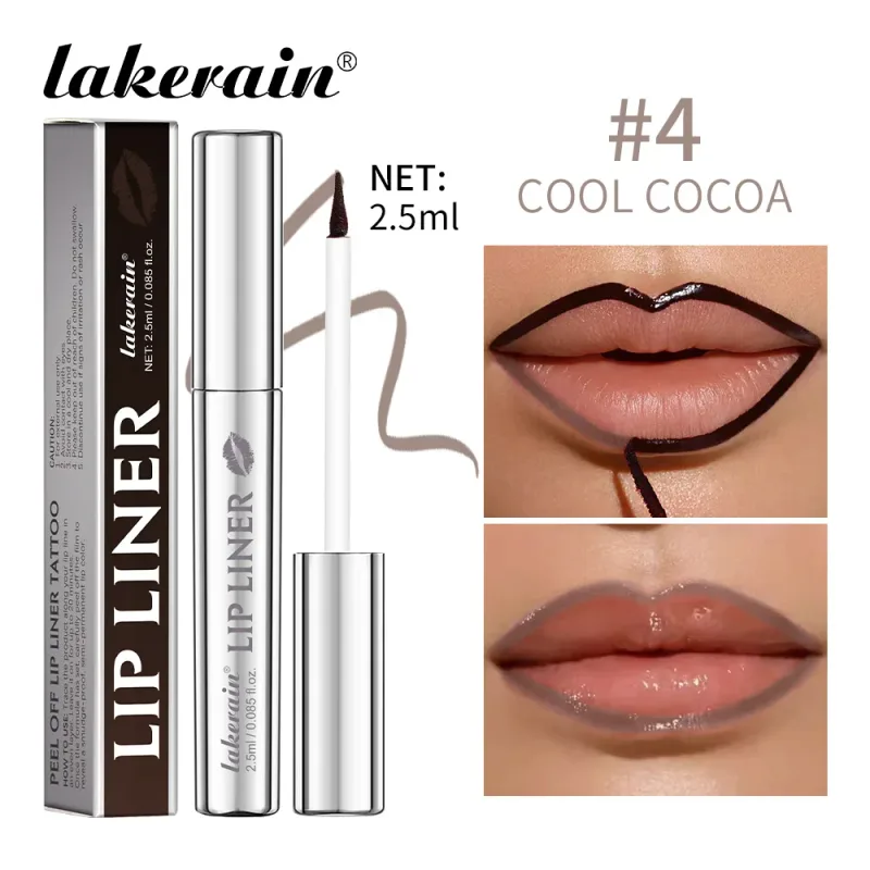 Lakerain descascar delineador labial à prova d'água, delineador labial à prova de manchas, cor de longa duração, não desbota, hidratar, nutrir, maquiagem de contorno labial — image 11