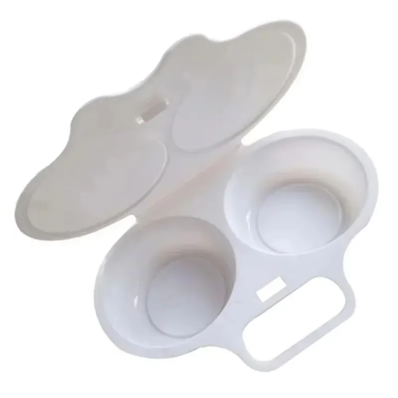Molde de plástico para ovos, micro-ondas, cozinha, molde fácil de limpar, vaporizador de ovos, portátil, resistente ao calor, caixa de ovos no vapor