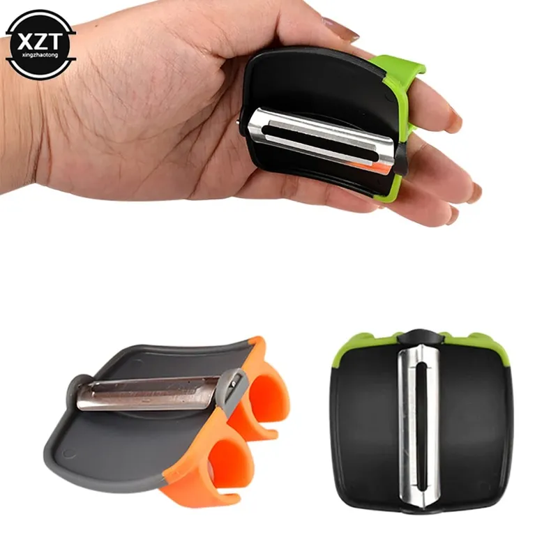 Cozinha multifuncional dedo descascador de palma fácil segurar gadgets vegetal frutas slicer descascador utensílio descascador de cozinha durável