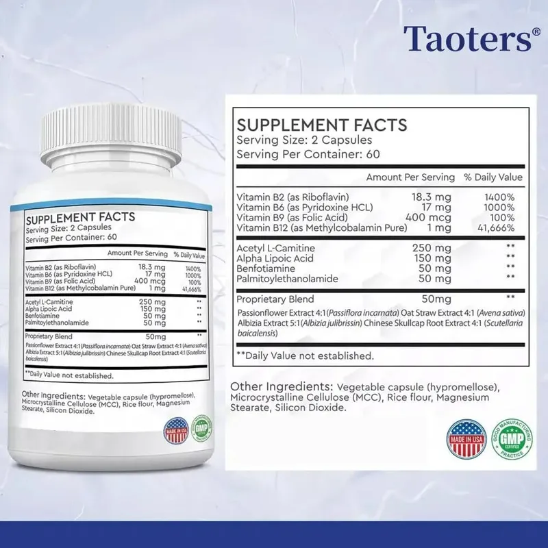 Alívio avançado de suporte para ciática: Vitaminas de ácido alfa lipóico Benfotiamina - Suplementos para ciática