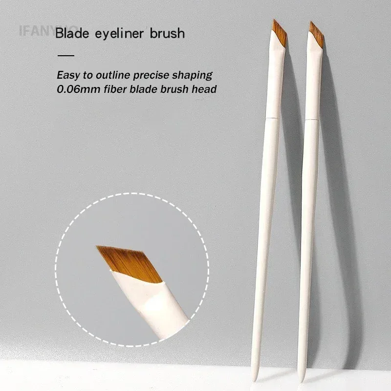 1/10PCS Blade Eyeliner Brush Eyebrow Brush Portable Flat Ultra Thin Fine Eye Liner Brow Contour White Makeup Brushes Makeup Tool