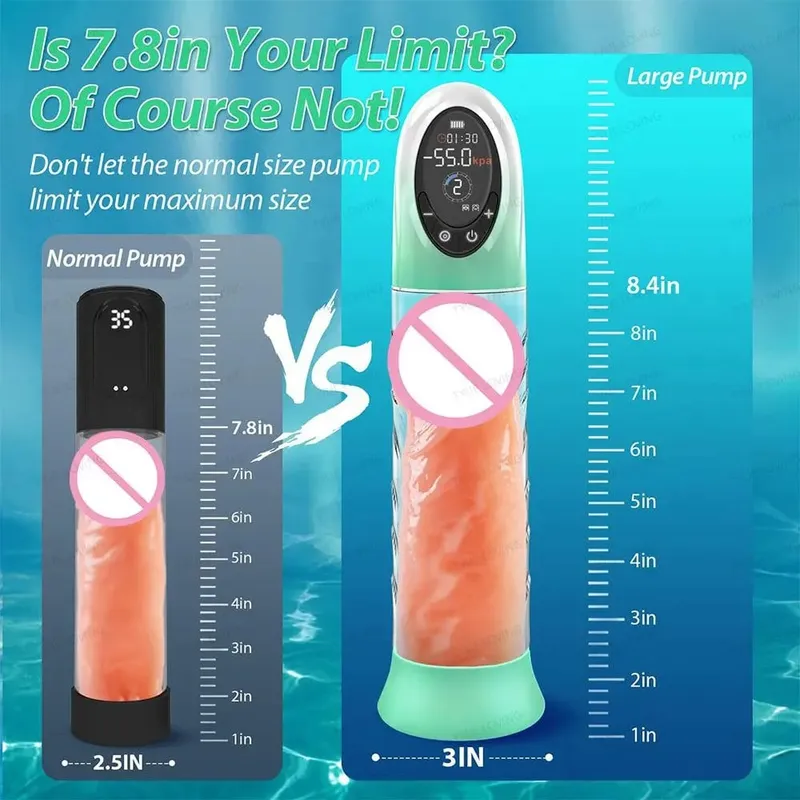 Bomba peniana automática a vácuo, expansor masculino para expansão genital, masturbador-poderosa bomba peniana elétrica, exercitador de pênis, brinquedo sexual