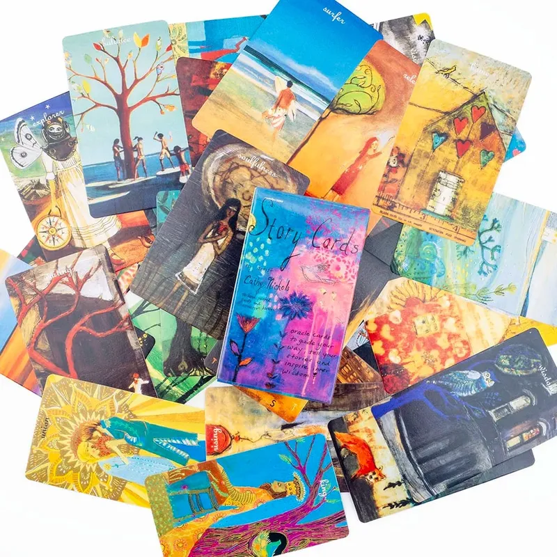 Cartas de história de alta qualidade, baralho de tarô oracle, jogos de tabuleiro para lazer e entretenimento, conjunto de 78 cartas, 10.3*6.1cm com guia pdf