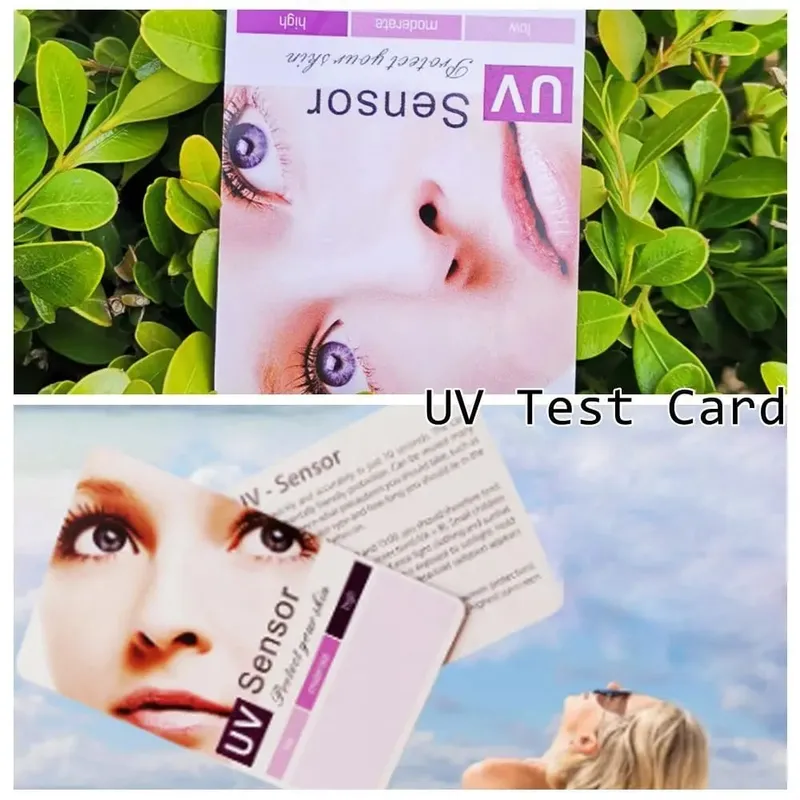 Fácil de usar cartão de teste uv ferramentas de análise de medição portátil cartão de teste uvb reutilizável fácil de ler cartão de sensor uv — image 5