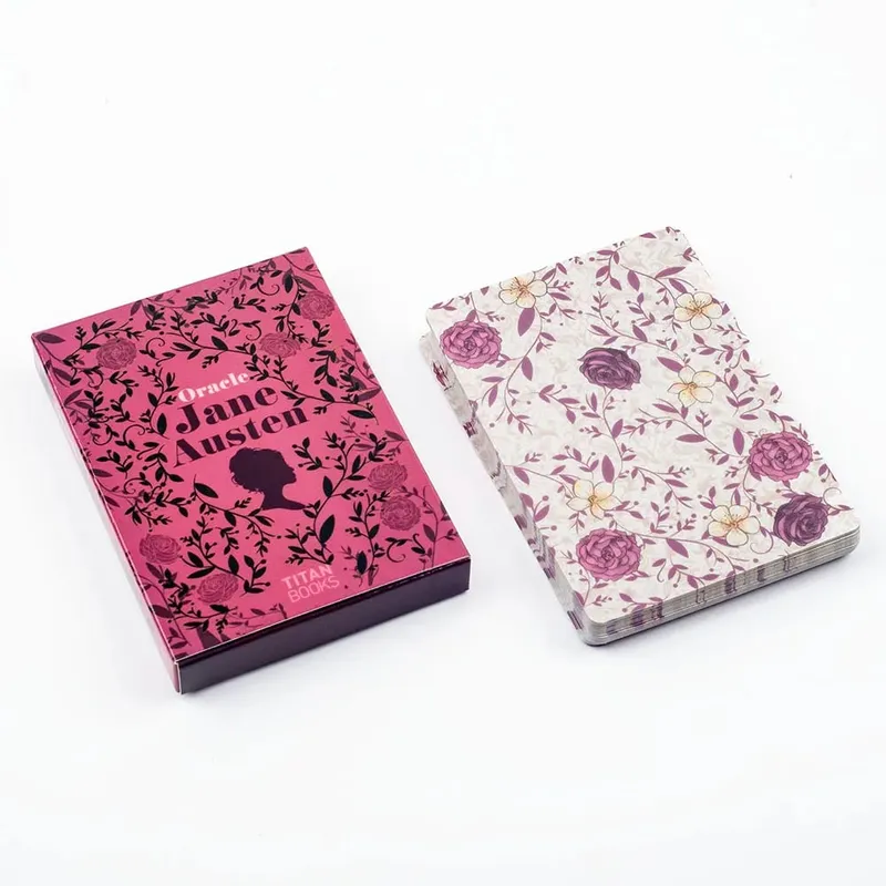 Jane Austen Oracle Deck 40 cartas Conjunto de adivinhação literária estilo regência cartas de tarô ilustração 10,3 * 7,3 cm