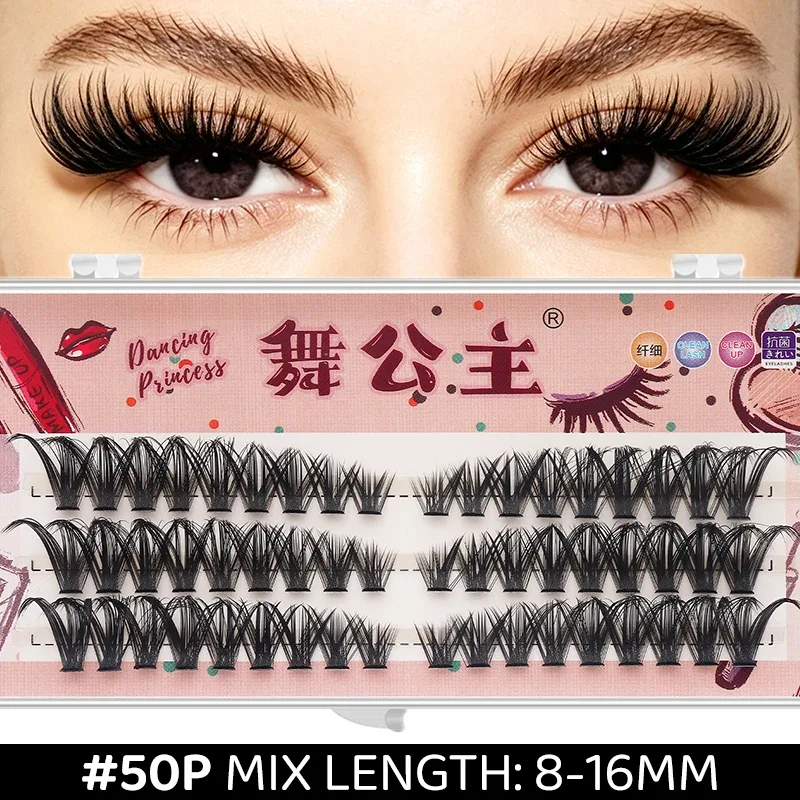 3 linhas diy grosso individual cluster extensões de chicote segmentado natural lash clusters estilo olho auto-enxerto cílios maquiagem