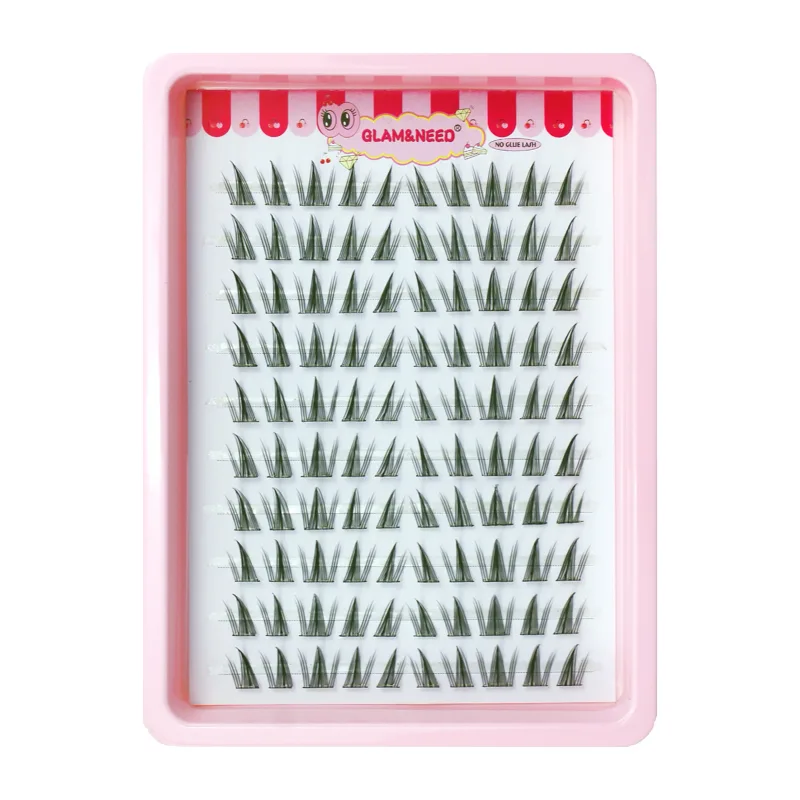 10 linhas olho de gato único cluster cílios postiços natural cosplay maquiagem cílios postiços auto-adesivo natural extensão de chicote fino