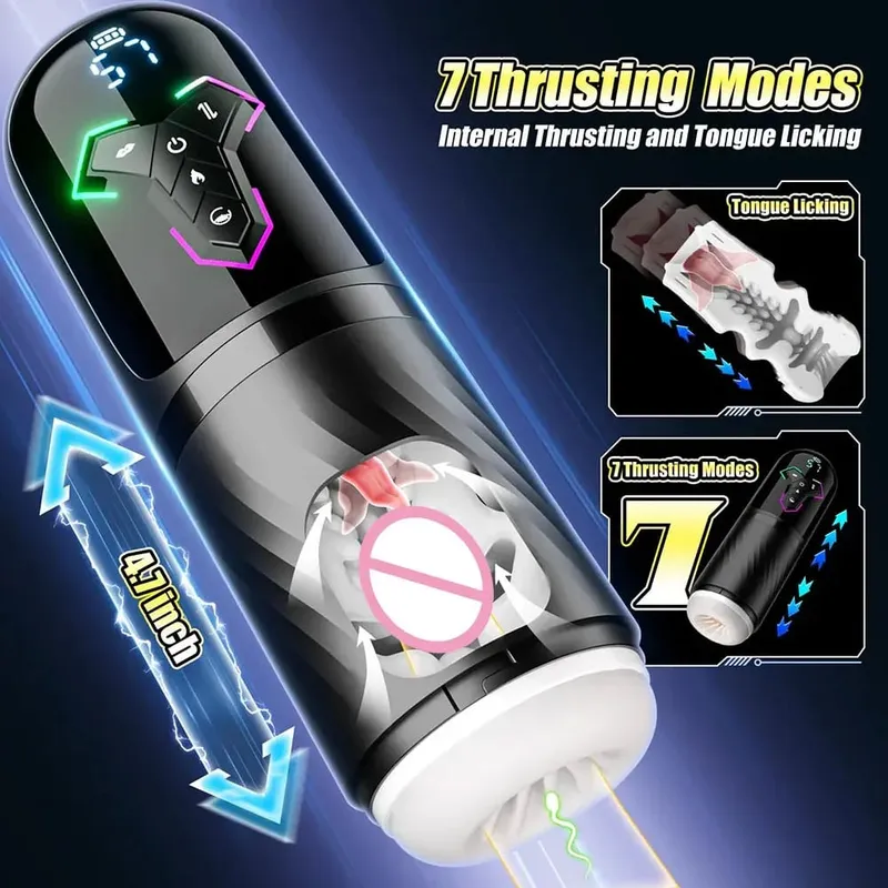 Copo masturbador automático masculino, controle por aplicativo, vibração, sucção, aquecimento, bomba peniana com display lcd, brinquedo sexual adulto para homens