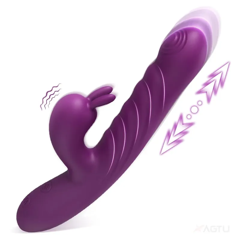 Rabbit Thrusting Vibrator for Women Clitoris Stimulator Powerful G Spot Vagina Massage Female Masturbator for Adult Sex Toys