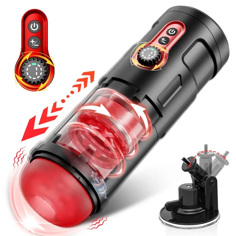 Masturbador masculino automático, rotação telescópica, máquina de sucção, pistão, boquete, produtos adultos, masturbação, brinquedo sexual para homens