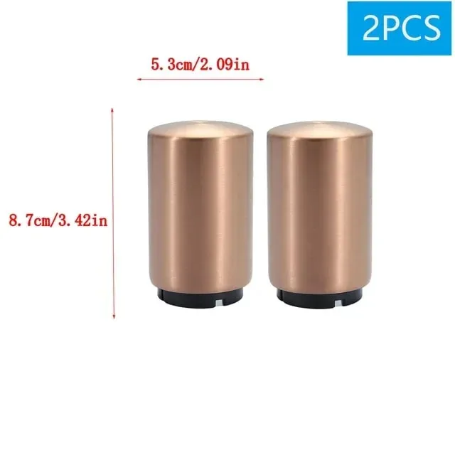 1/2 pçs abridor de garrafa de cerveja automático aço inoxidável push down abridor para ímã cerveja soda boné bar festa acessórios de cozinha