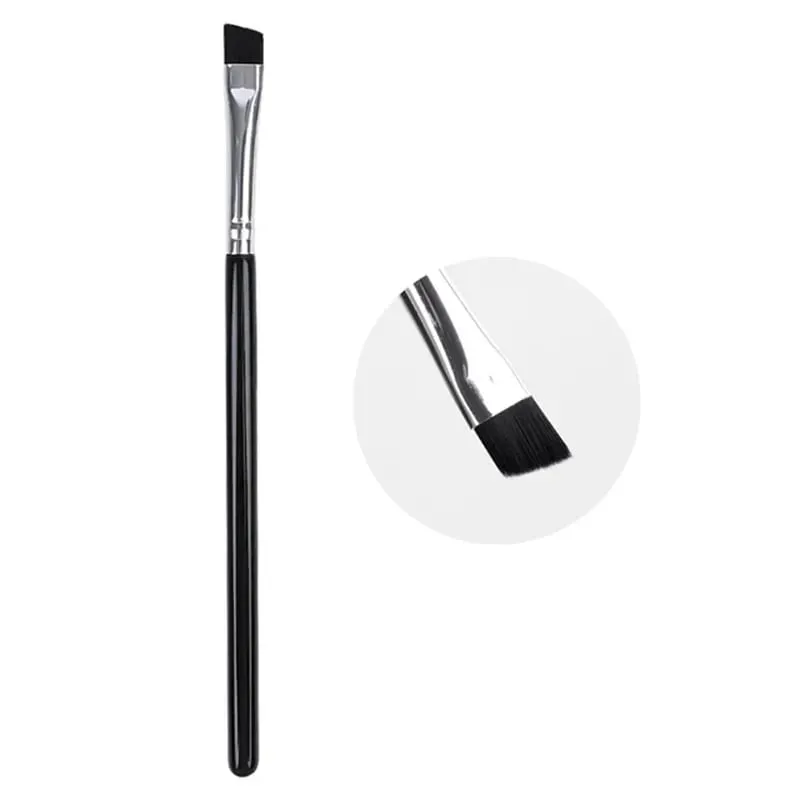 Pincéis de maquiagem de forro dobrado, pincel de delineador em ângulo, pincéis de delineador fino, ferramenta de maquiagem para contorno de olhos, ferramenta de pincéis de sobrancelha