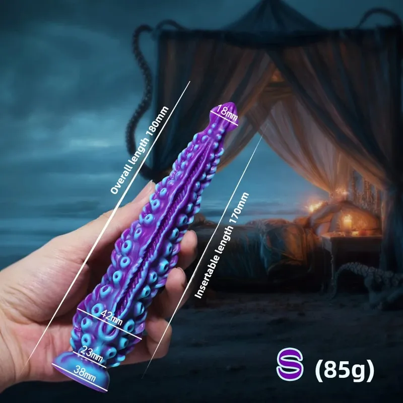 Fantasia polvo tentáculo anal vibrador longo penetração plug realista gspot estimulador anal dilatador brinquedo sexual 18 +