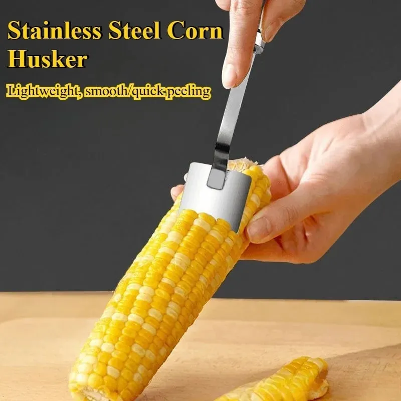 Stainless Steel Corn Peeler Serrated Corn Peeler Corn Cob Planer Thresher Cutter Kitchen Fruits And Vegetables Gadgets