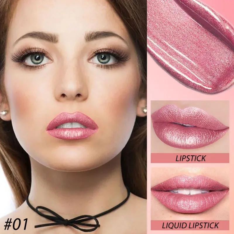 DNM Double Headed Mate Lipstick And Lip Gloss Long Lasting Makeup 2 In 1 Stick Moisturizing Lipgloss Tint Cosmetics Lip Stain