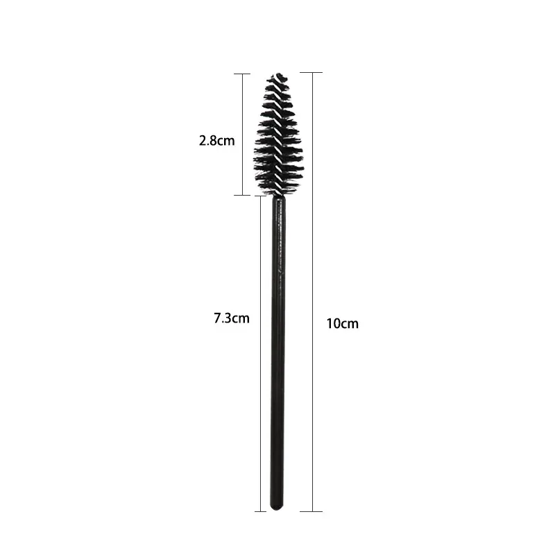 Pincel de sobrancelha para cílios, 50 peças, forma de gota de água, material de nylon, pincéis de maquiagem, extensão de cílios, ferramentas de beleza, varinha de rímel