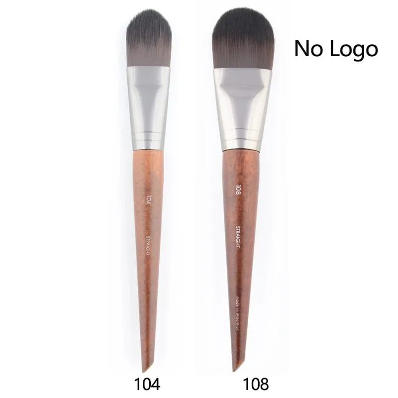 Pincel de maquiagem para base #108, creme bb plano líquido, madeira natural, máscara facial profissional, pincéis de maquiagem sintéticos, 1 peça — image 16