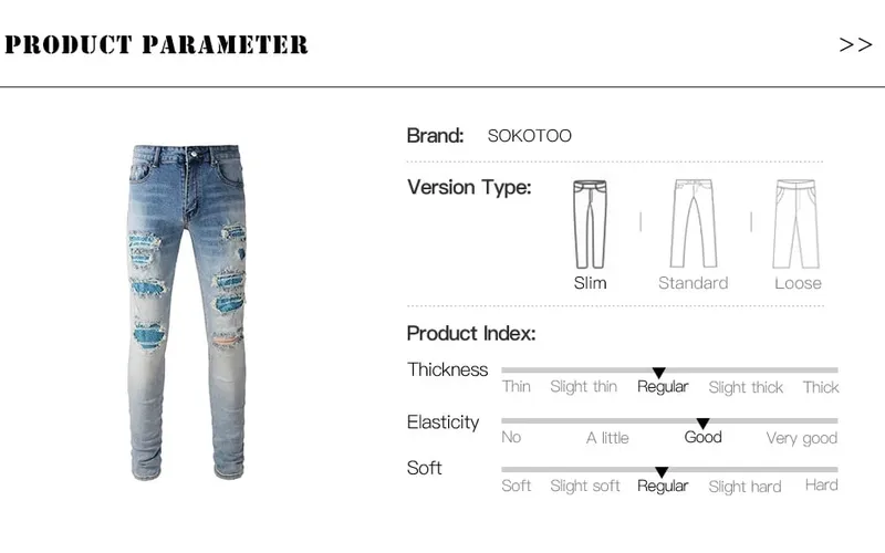 Homens de cristal remendo jeans jeans streetwear azul retalhos calças estiramento rasgado angustiado magro cônico calças