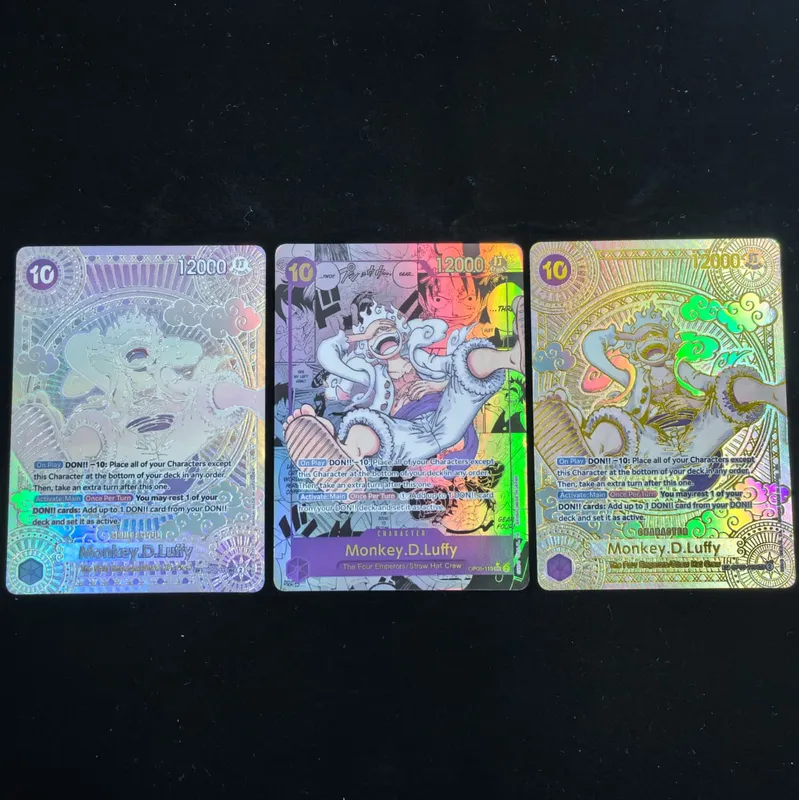 22 Pçs/set OP01-OP11 OPCG ONE PIECE Collection Card Roronoa Zoro Monkey D. Luffy Sabo Nami GOLD.ROGER DIY Versão em Inglês Presente