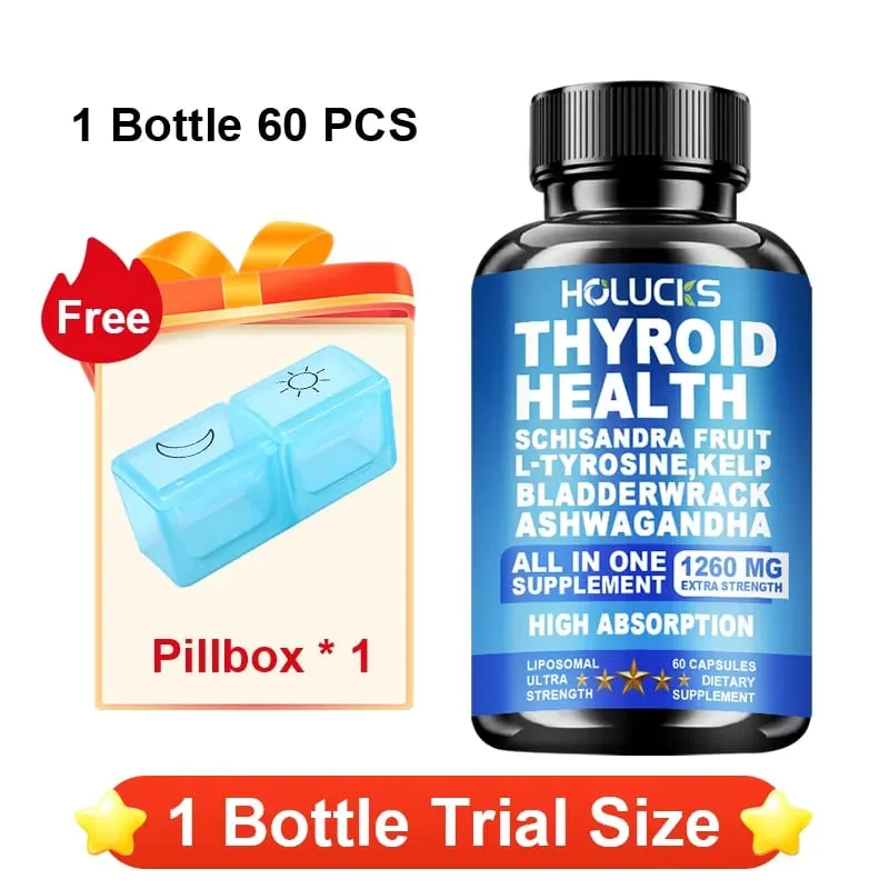 Cápsulas orgânicas de suporte à função tireoidiana com algas de L-tirosina para metabolismo do sistema imunológico, energia diária e foco mental — image 8