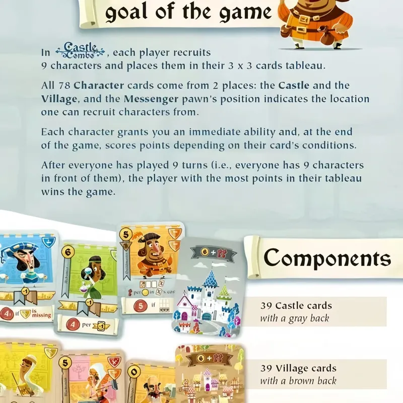 2026 新城堡組合策略棋盤遊戲中世紀桌面遊戲，具有即時效果殘局獎金，適合 2-5 名玩家家庭遊戲