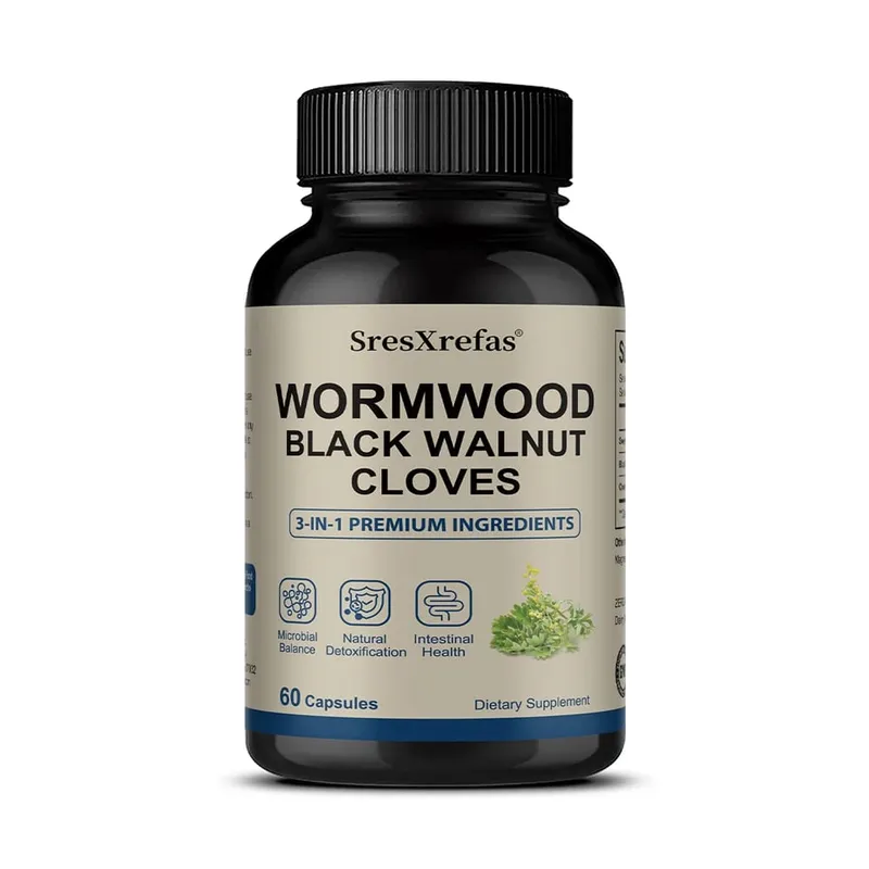 Wormwood Black Walnut and Clove - 3 in 1 Premium Formula for Microbial Balance Natural Detoxification and Intestinal Health
