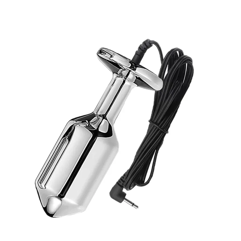 Bi-polar Electro Shock Anal Butt Plug Set Small Medium Large Metal Anal Beads Electric Shock Stimulation Sex Toy
