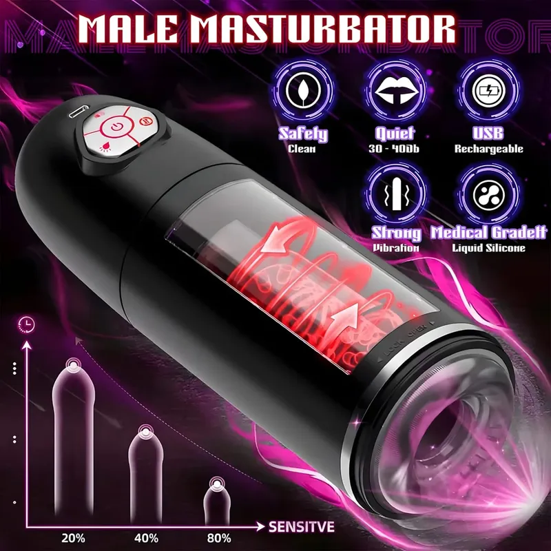 Masturbador automático usar fones de ouvido 10 modos de rotação de impulso mastubador copo brinquedos sexuais bens adultos para masturbação masculina