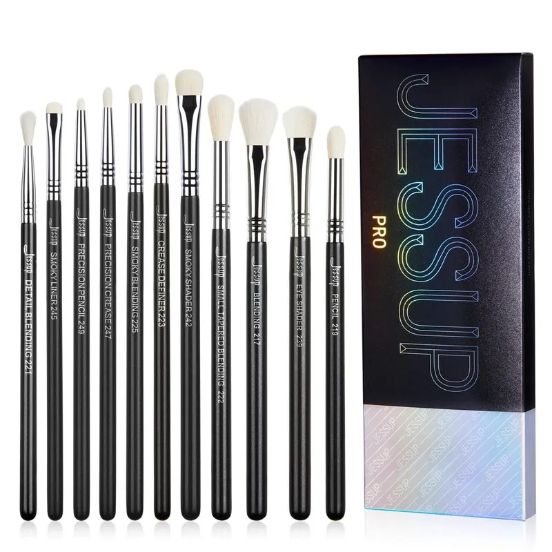 Jessup Lip brushes set Pro contour different lip shapes Synthetic small/cat-tongue /flat/round/tapered-tip lipliner brush T325