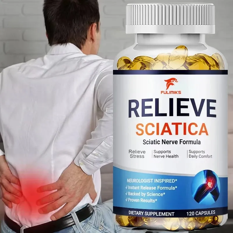 Relieve Sciatica Capsules - Helps Relieve Joint Pain Supports Daily Nervous System Bone & Nerve Health Balances Inflammation
