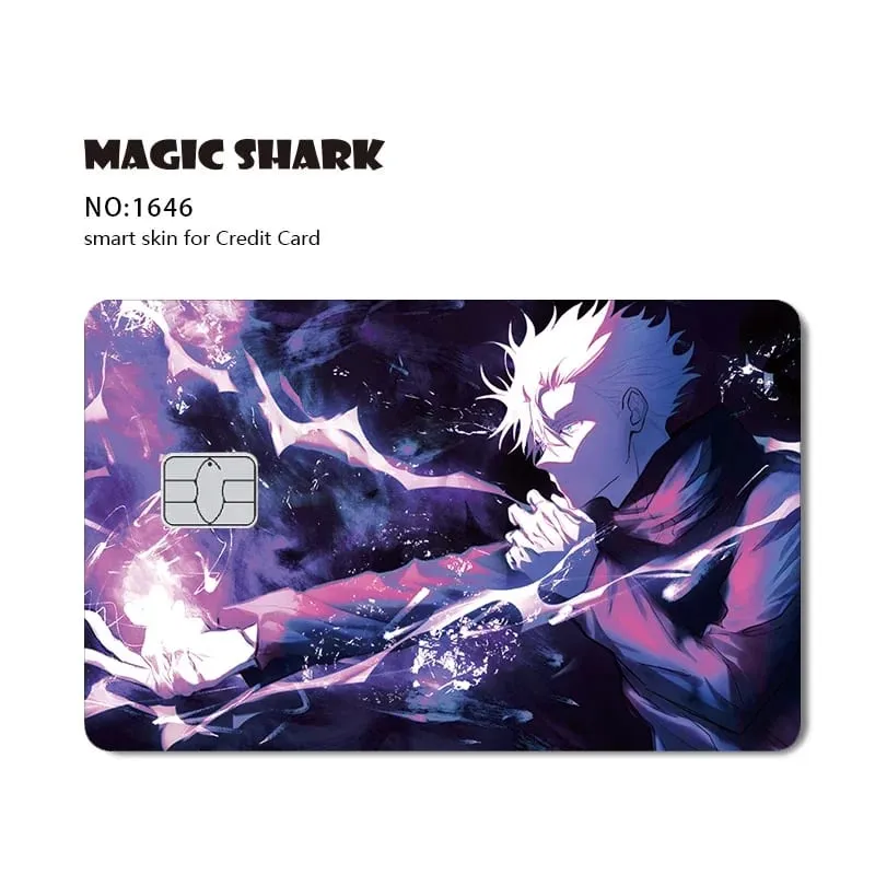 2026 New Magic Shark Anime Money Charge 404 Error ID Game Machine Film Skin Sticker for Debit Bank Credit Card