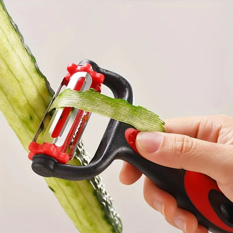 1 Descascador Três em Um Lâmina Rotativa de Aço Inoxidável Adequado para Descascadores de Cenoura Vegetal e Frutas