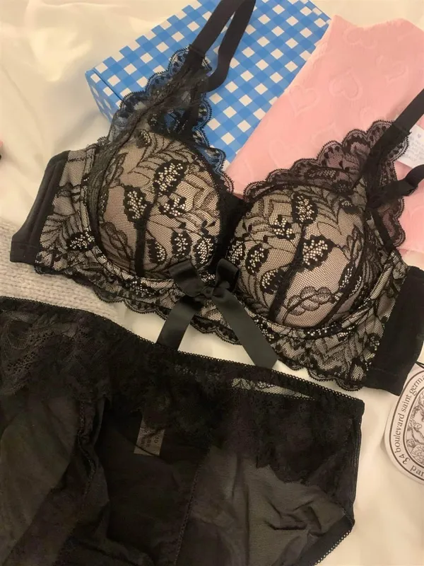 Venda quente sutiã de renda sem fio feminino pequeno busto grosso acolchoado push up elevador anti sag suporte lateral lingerie sexy 32-38 ab