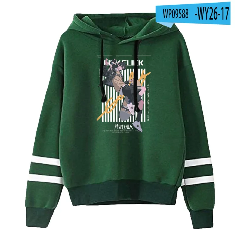 Link Click Anime Hoodie Unisex Pocketless Parallel Bars Sleeve Sweatshirts Women Men Hoodies Harajuku Streetwear Fashion Clothes