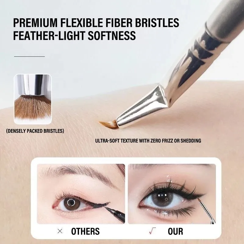 Conjunto de pincéis profissionais para maquiagem de olhos, 7 peças, ângulo dobrado, delineador e corretivo sob os olhos, Aegyo Sal, ferramenta de sombra e rasgo