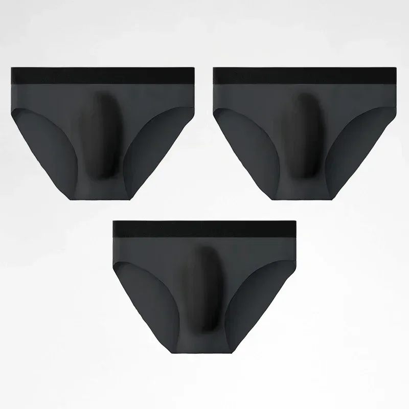 Cuecas com textura de seda gelada 3PC, super frescas na pele no verão, aproveite o toque sedoso