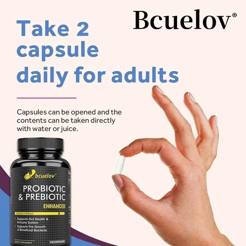Probiotics and Prebiotics Support Gut Health and The Immune System Relieve Constipation Bloating Bad Breath Acne & Blemishes