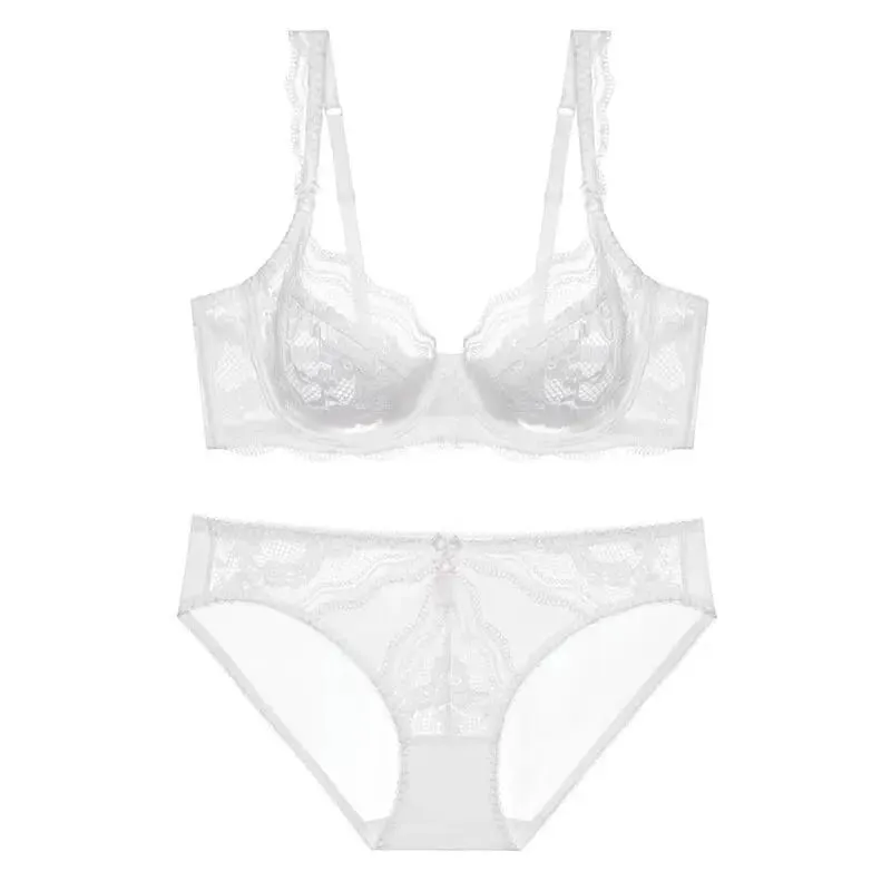 Nouvel Ensemble Plus Size Roupa Interior Dentelle Modo Ultra Fino Estilo Français Uni Doux Armature Push Up Soutien Gorge Multi Taille