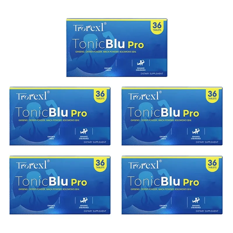 Trorexl-Tonic Blue Pills 36 Comprimidos - Desempenho Masculino Avançado Rock-Hard Stamina Flow Booste | Testado com certificação de laboratório