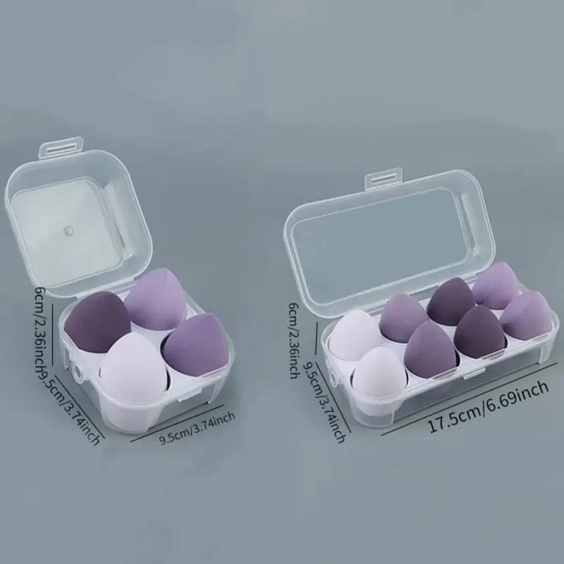 4/8 pçs cosméticos puff maquiagem esponja liquidificador beleza ovo macio fundação esponjas pó puff feminino compõem acessórios ferramentas de beleza