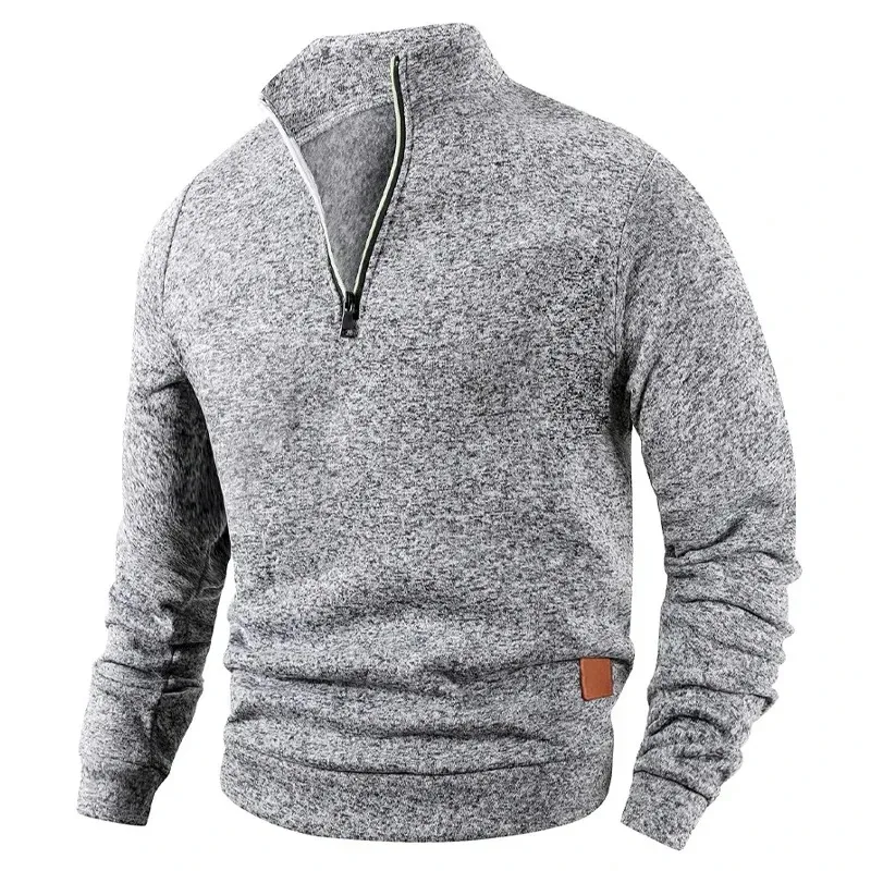 Animal jogo masculino meio zíper sweatshirts manga longa sólido pulôver gola alta streetwear jaqueta quente casacos esportivos outerwear — image 4