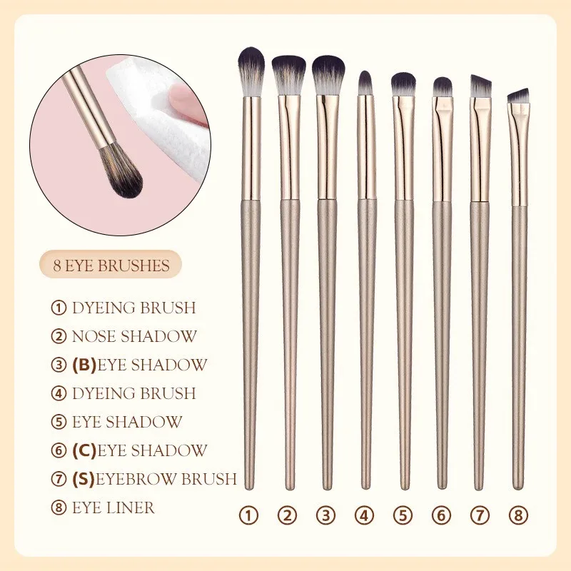 5/8/10/13/15 pçs pincéis de maquiagem profissional conjunto de ferramentas de ouro compõem kits de ferramentas de escova para sombra delineador pincéis cosméticos — image 3