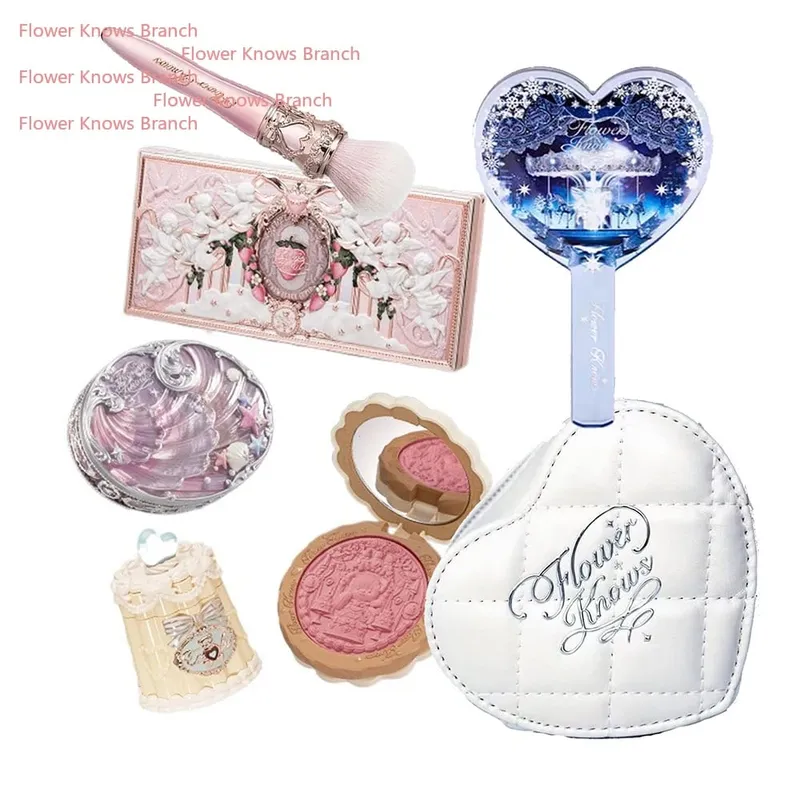 Flor sabe kits de maquiagem conjunto de presente de natal espelho longa duração blush batom fosco pó prensado tudo em conjuntos de maquiagem
